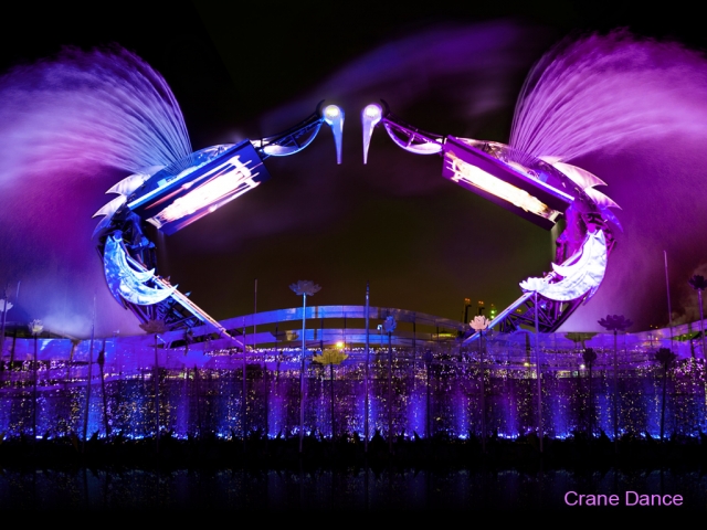 Шоу Журавлей в Сингапуре (Crane Dance)